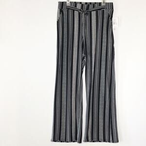Joe B Black & White  Elastic Tie Waist Pull On Pants X LG New! Soft